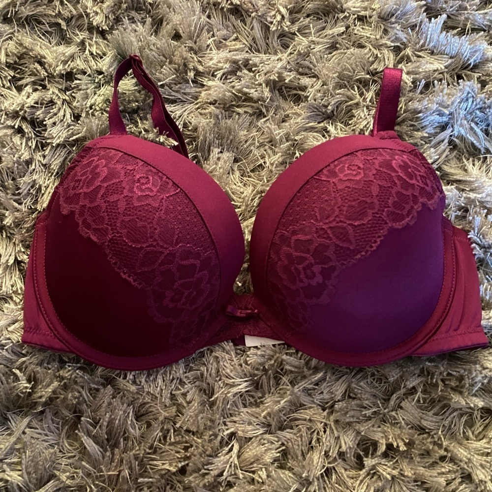 Maiden-form size 34D bra floral burgundy - Picture 4 of 9